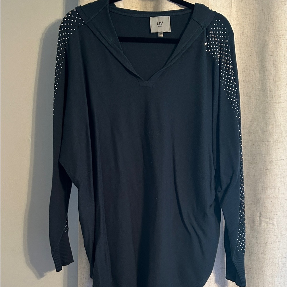 Liv Milano Green Studded Women's Top